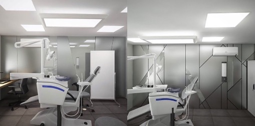 Облицовка стен стоматологического кабинета с применением алюминиевых композитных панелей. г. Оренбург